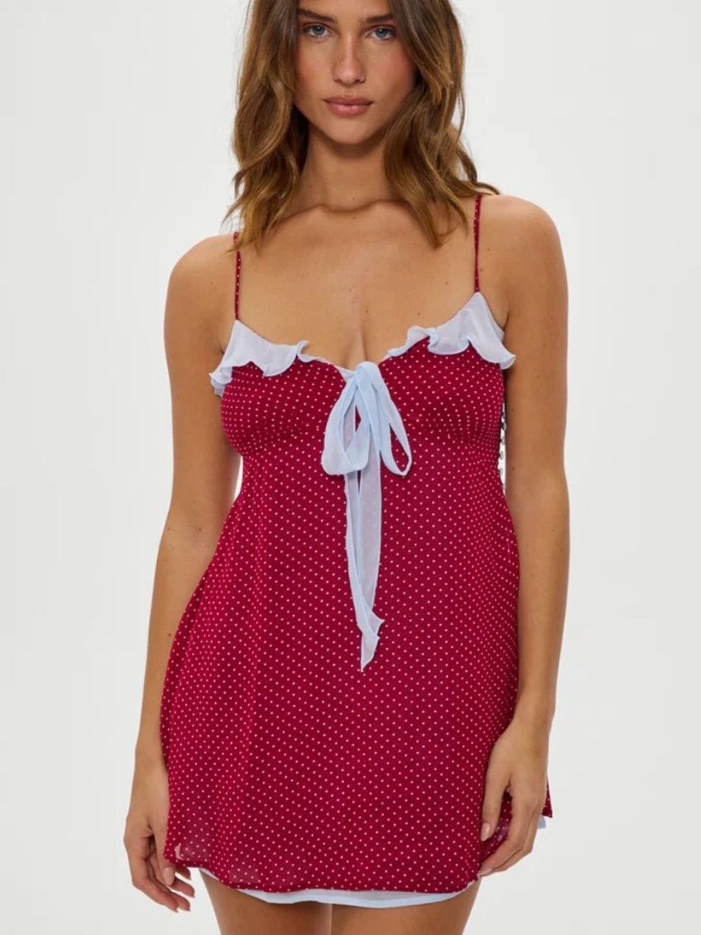 Frankie’s bikinis chiffon picnic hour mini dress